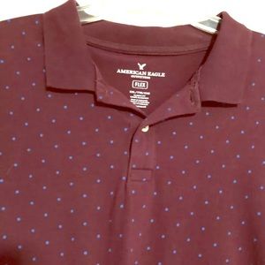 Mens American Eagle Polka Dot Classic Fit Polo XXL